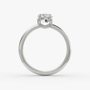 Marquise Cut - Plain Band - Classic Engagement Ring- 14 K Gold